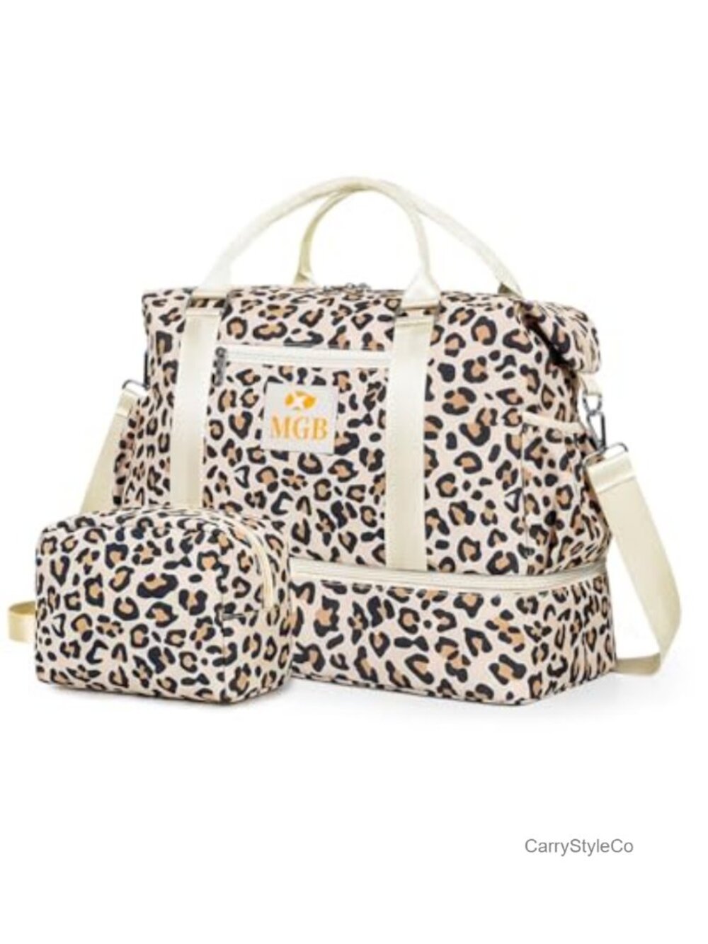 Travel Duffle Bag Water Resistant Carry On Weekender with Shoe Compartment and